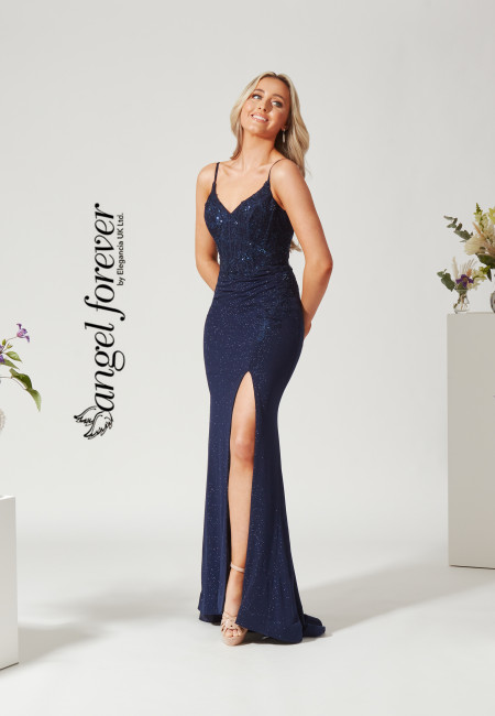Angel Forever Navy Fitted Prom / Evening Dress
